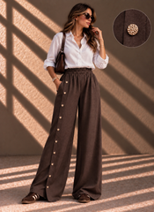 The Icon Button Pants - Brown