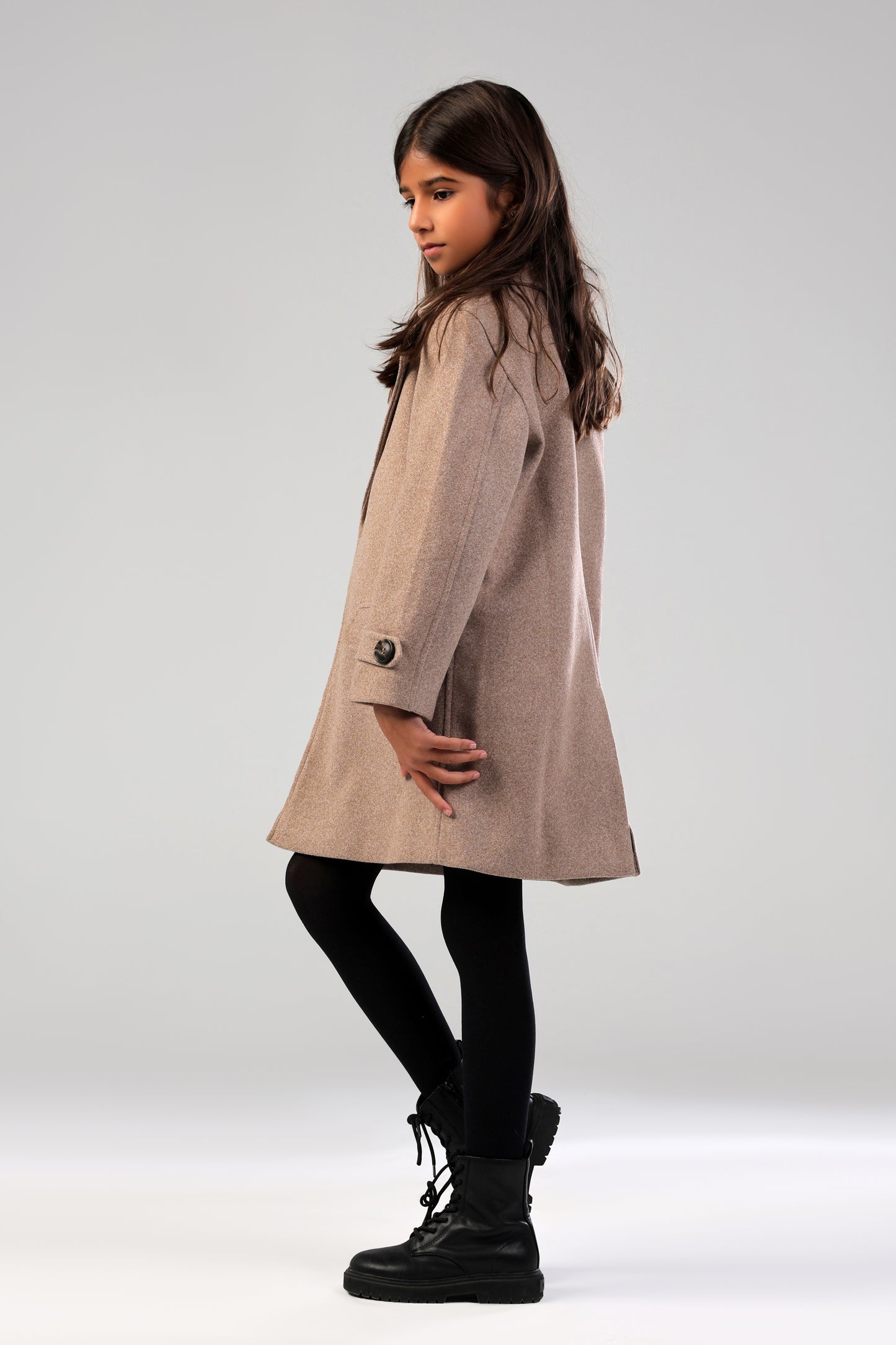 The Little Editor Coat - Latte (Girl)