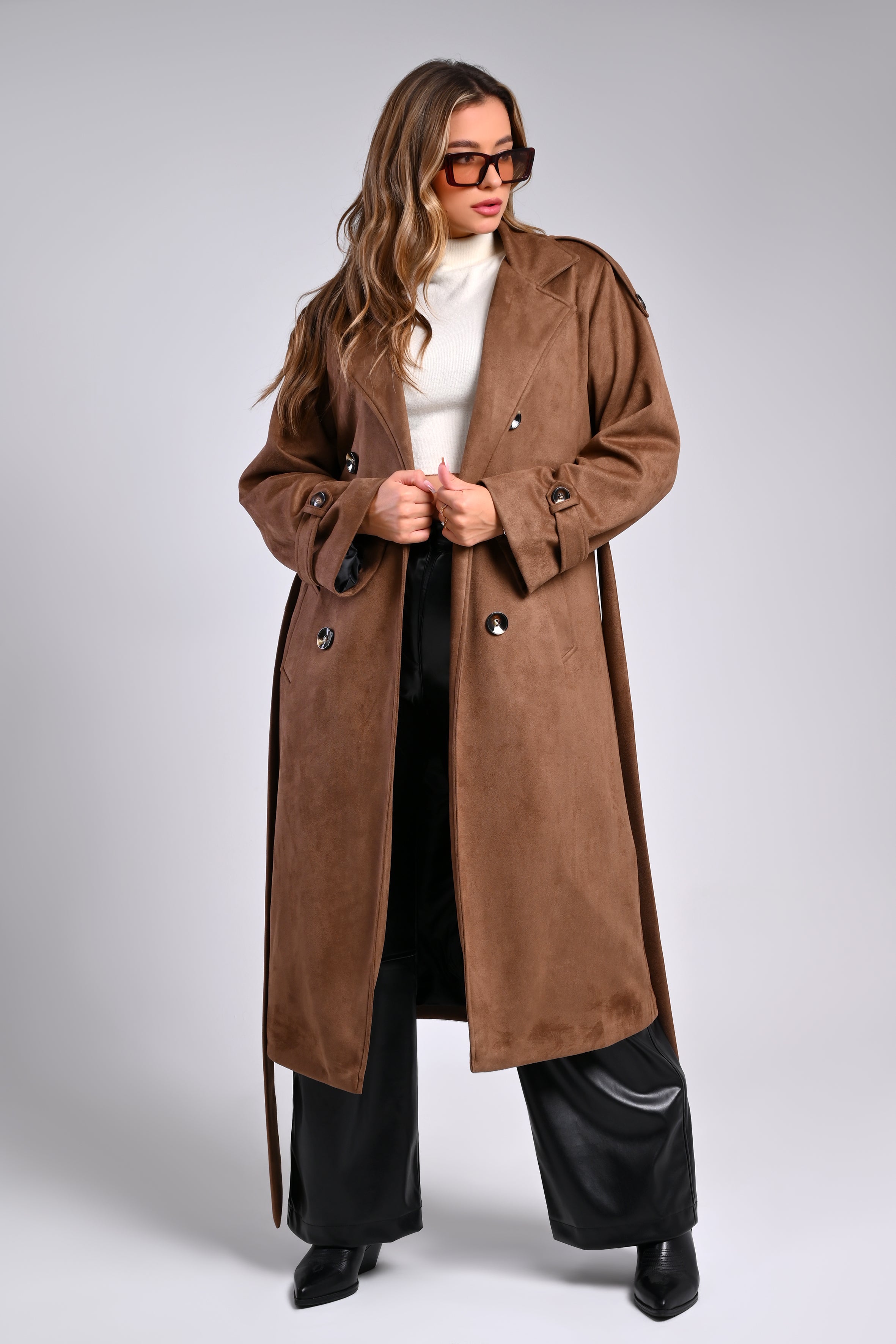 Brown Suede Coat