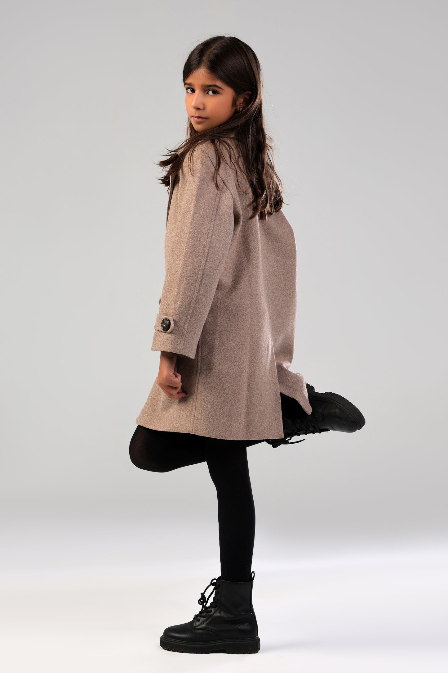 The Little Editor Coat - Latte (Girl)