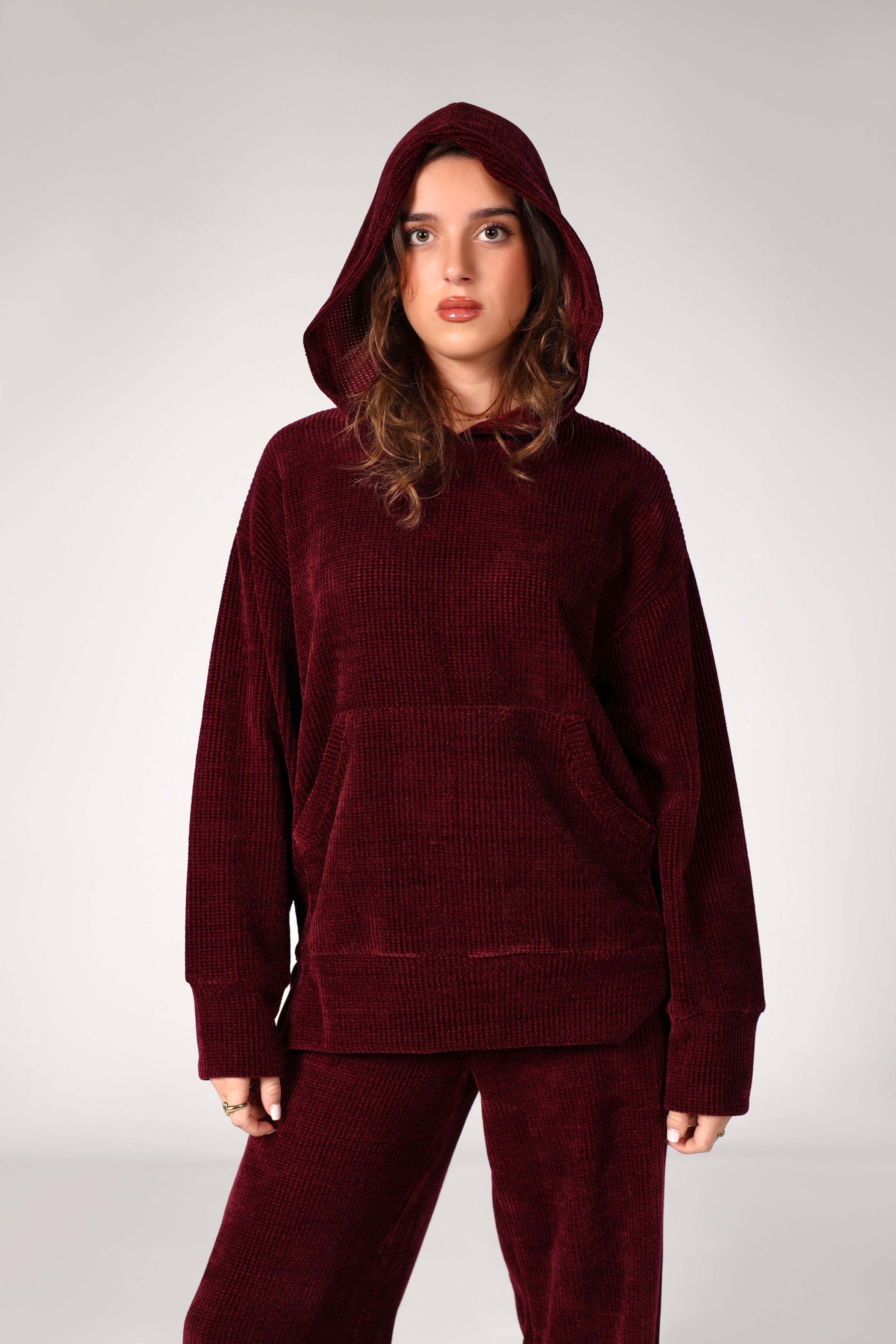 Luxe Knit Co-ord Set - Burgundy