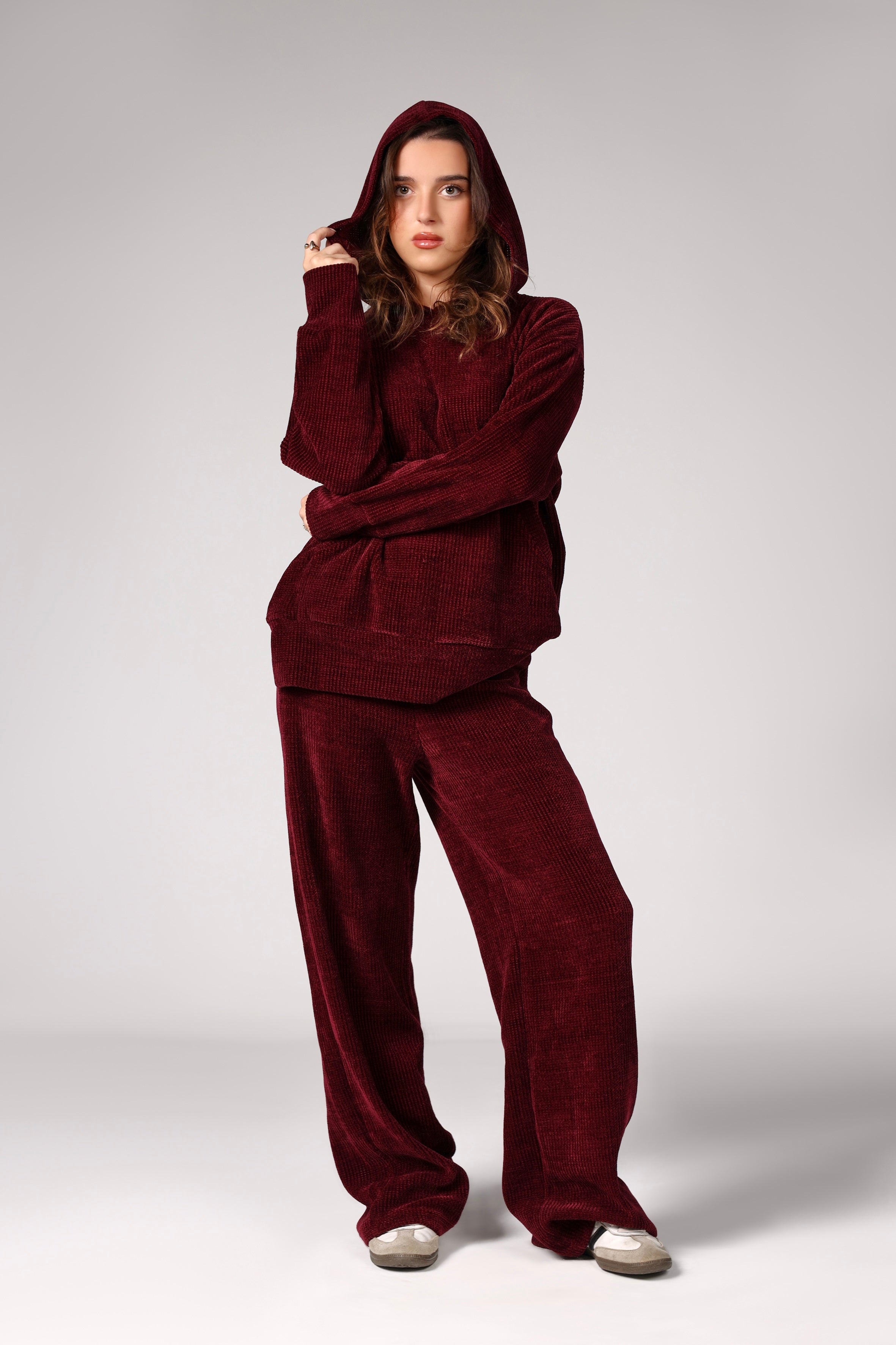 Luxe Knit Co-ord Set - Burgundy