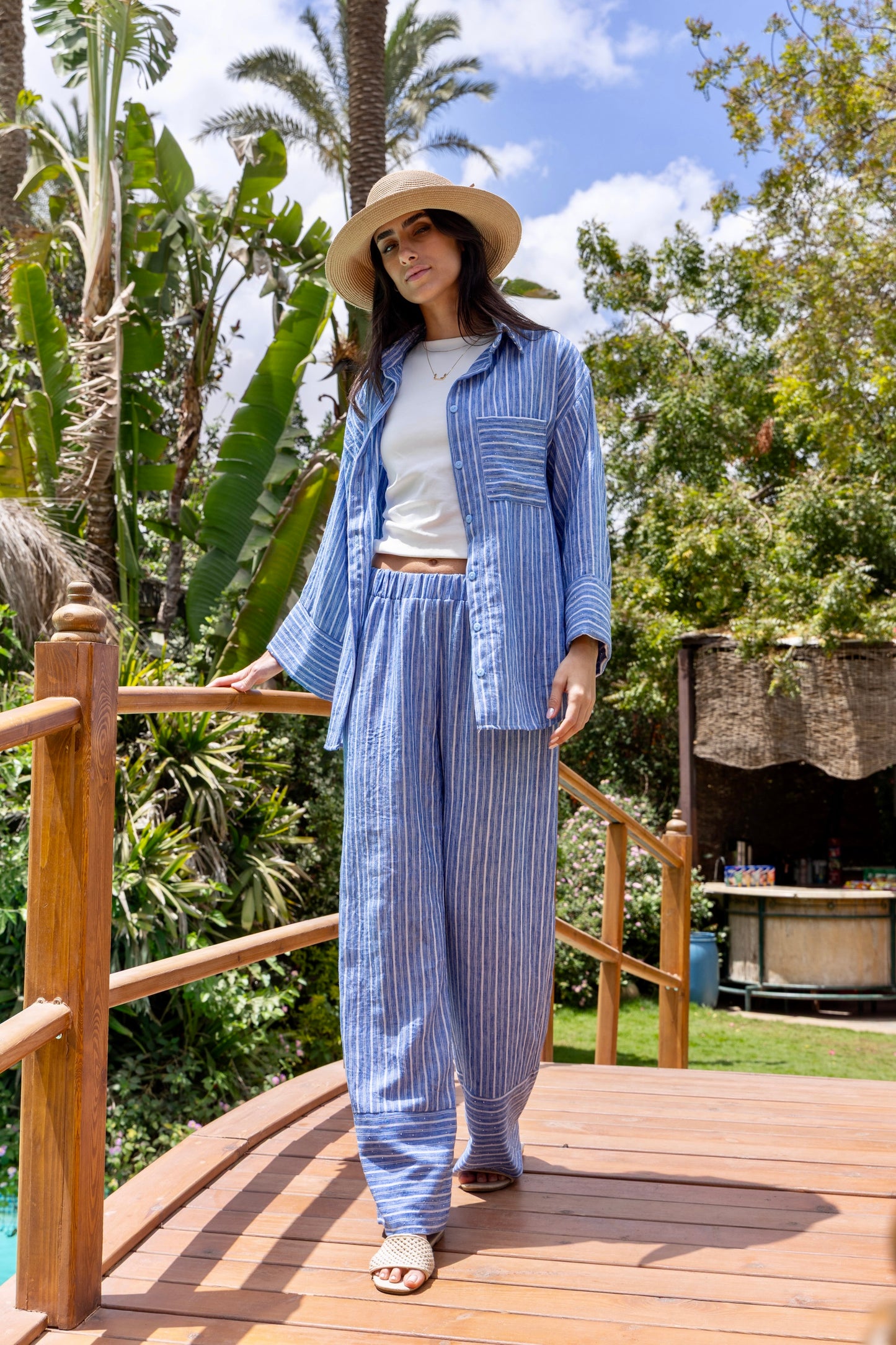 Coastal Linen Stripes Set