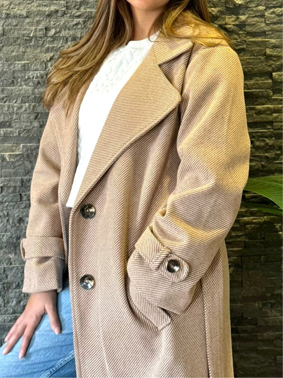 Latte Woolen Coat