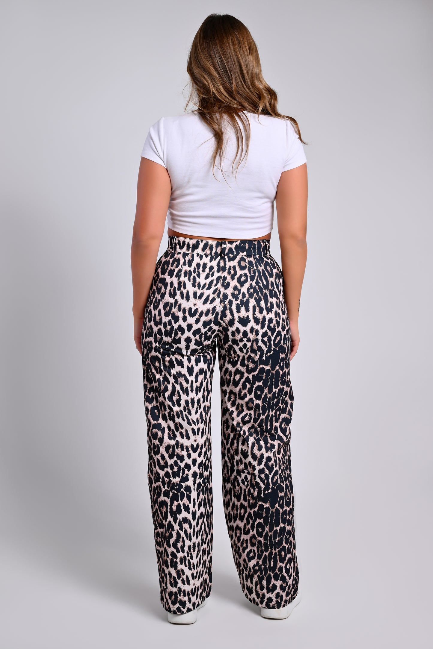 Gabardine Leopard Pants