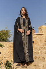 Kanz Cape Kaftan - Black