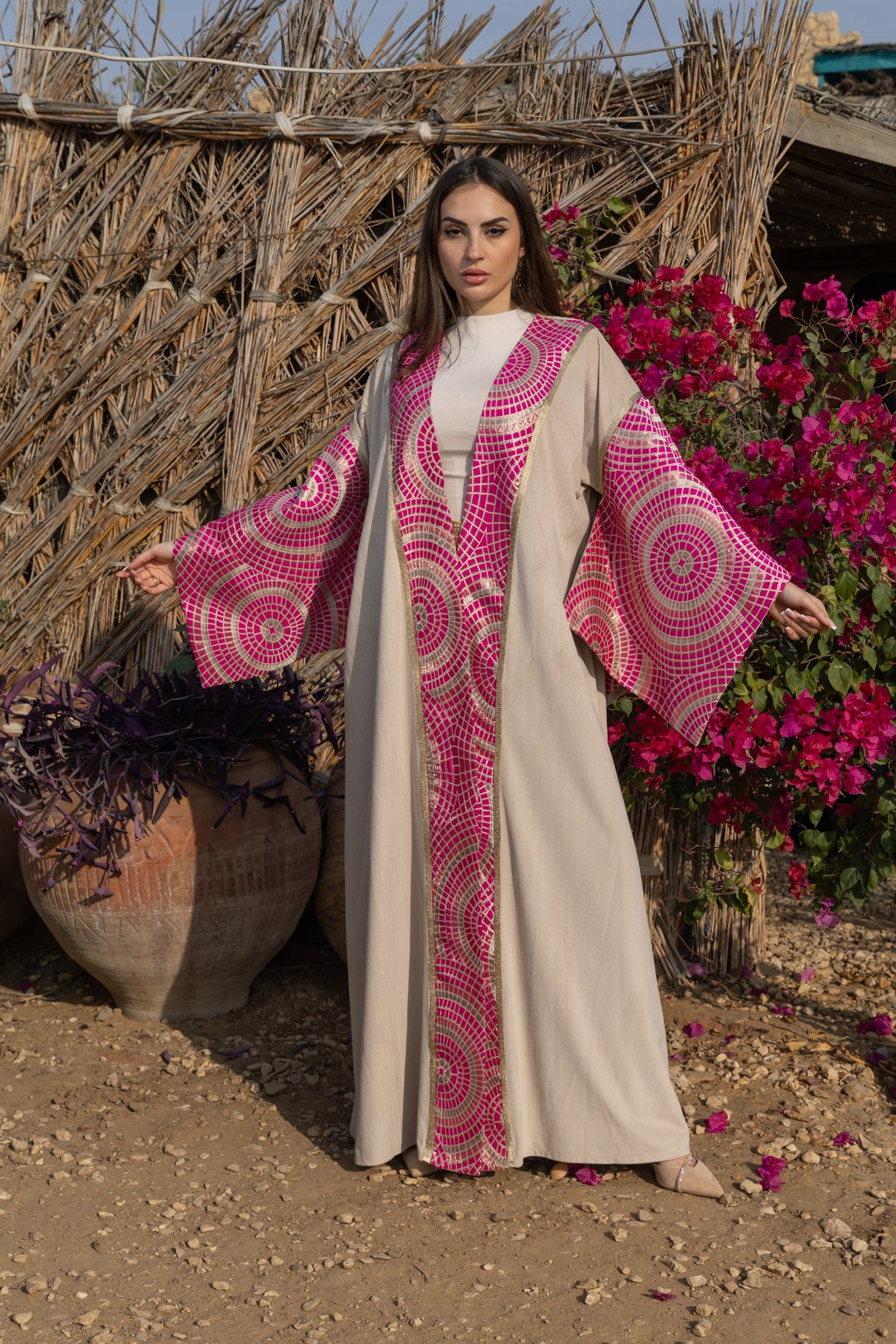 Qamar Kaftan - Pink