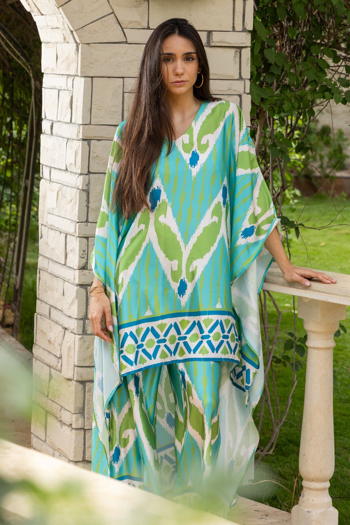Lagoon Ikat Satin Set