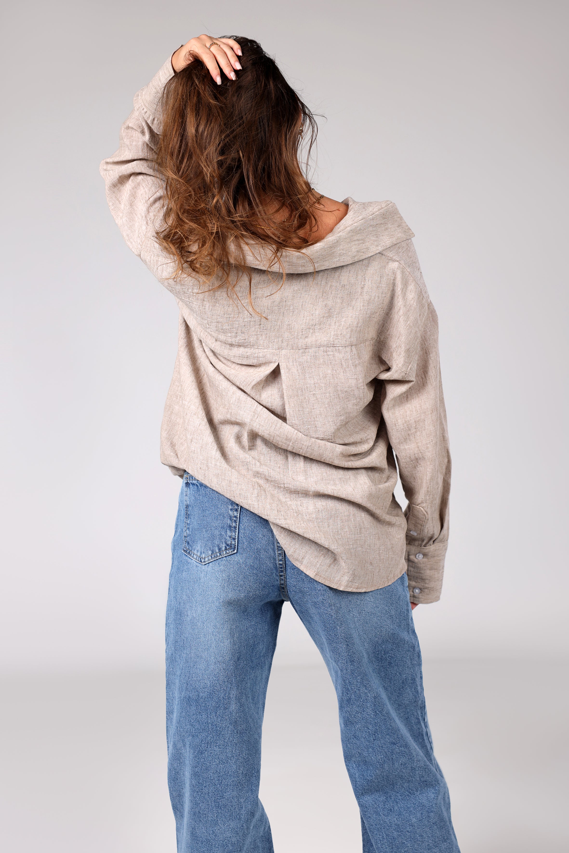 The Linen Shirt - Mocha Beige