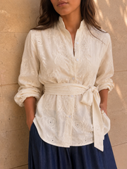 Oat Fleur Embroidered Shirt