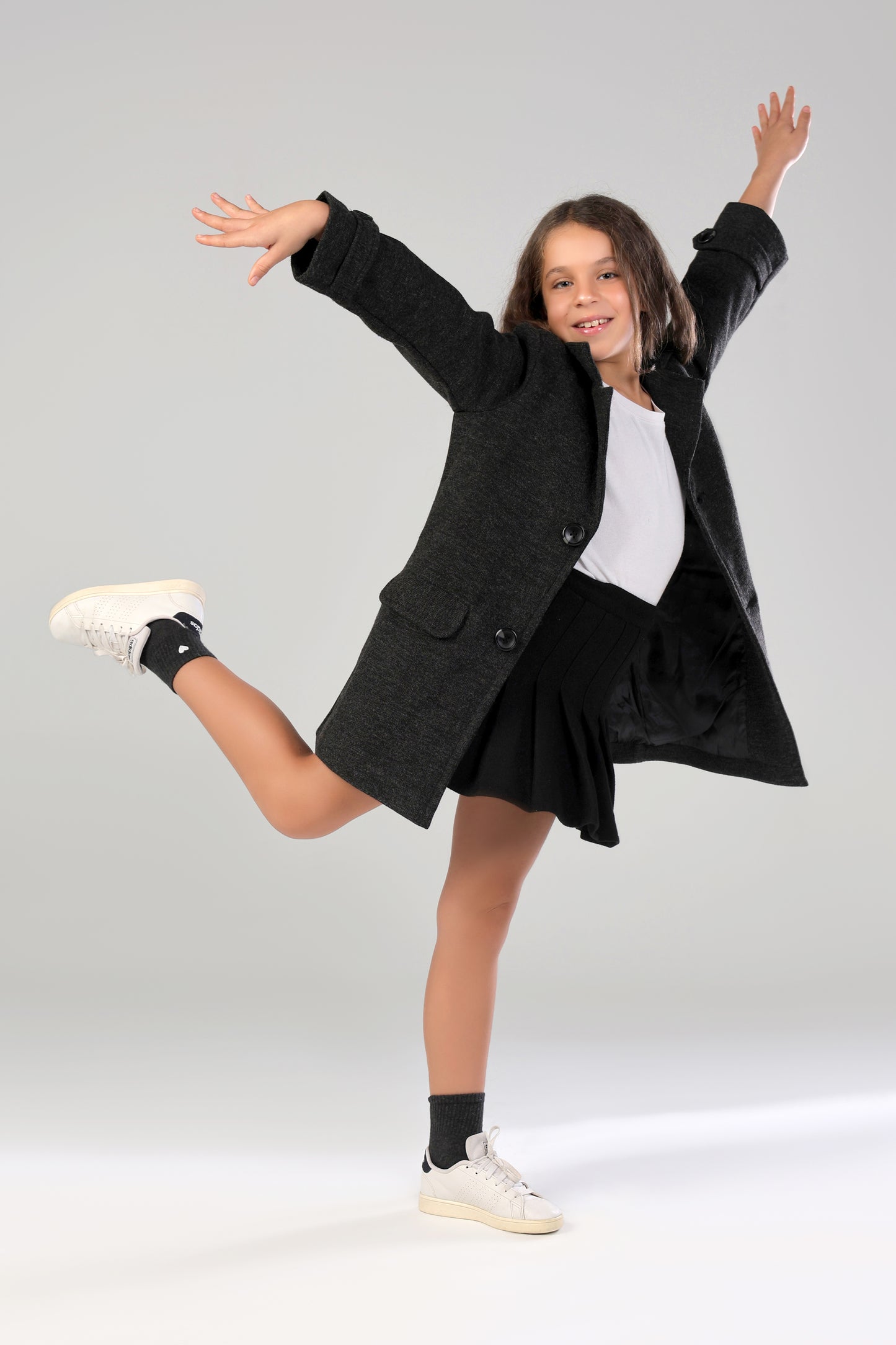 The Little Editor Coat - Grey (Girl)