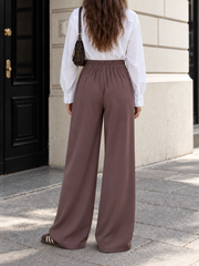 The Aria Wrap Pants - Brown