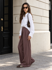 The Aria Wrap Pants - Brown