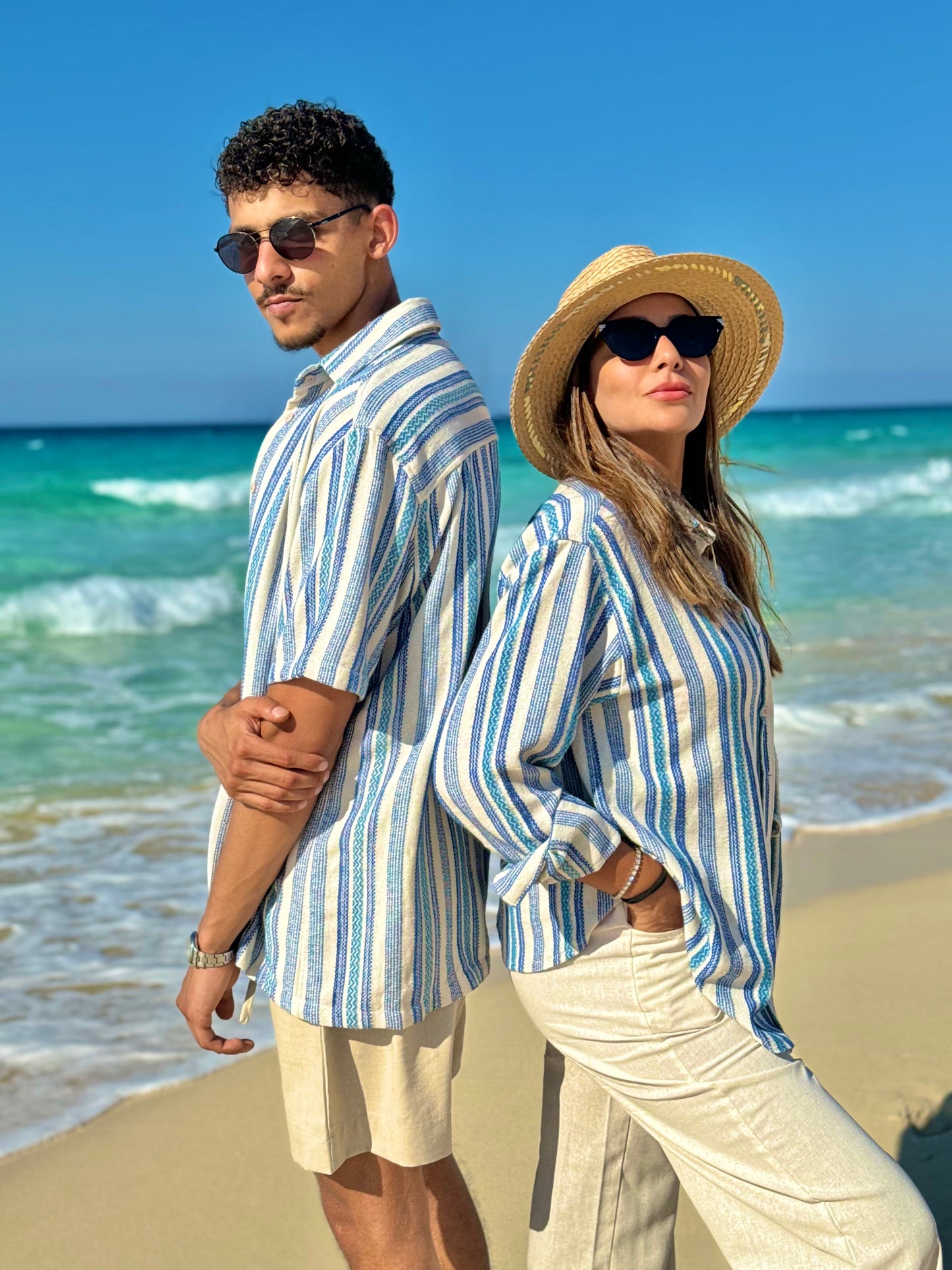 Blue Striped Linen Shirt