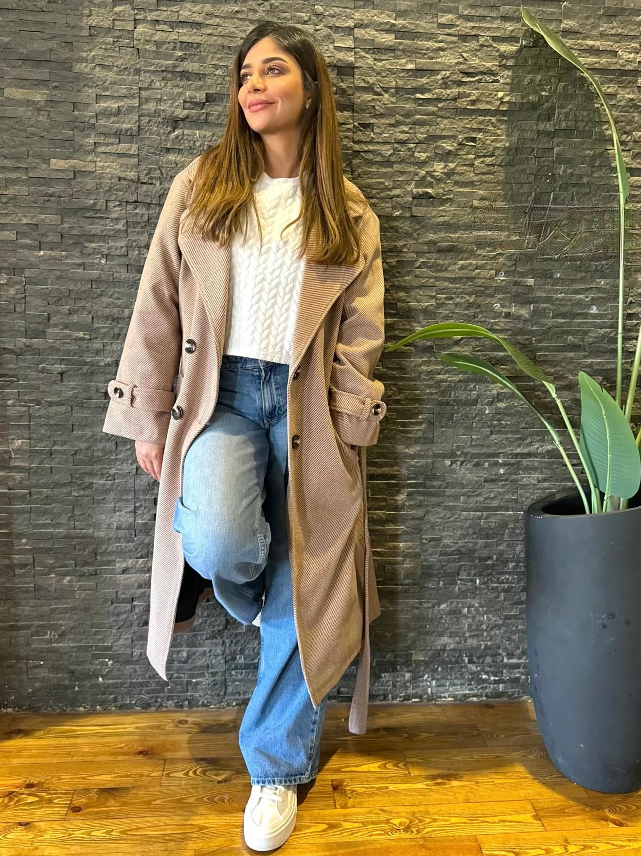 Latte Woolen Coat