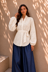 Oat Fleur Embroidered Shirt