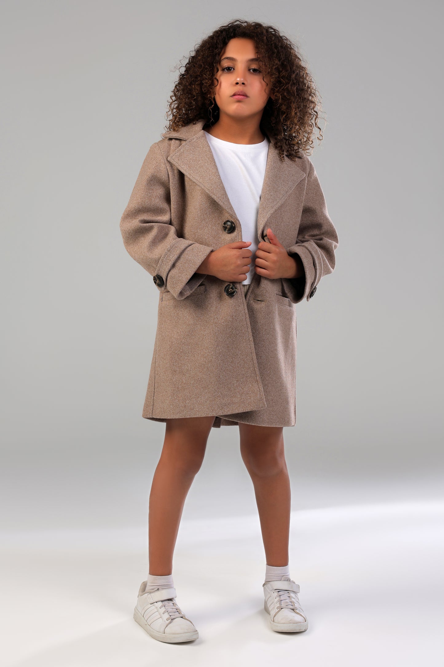 The Little Editor Coat - Latte (Girl)