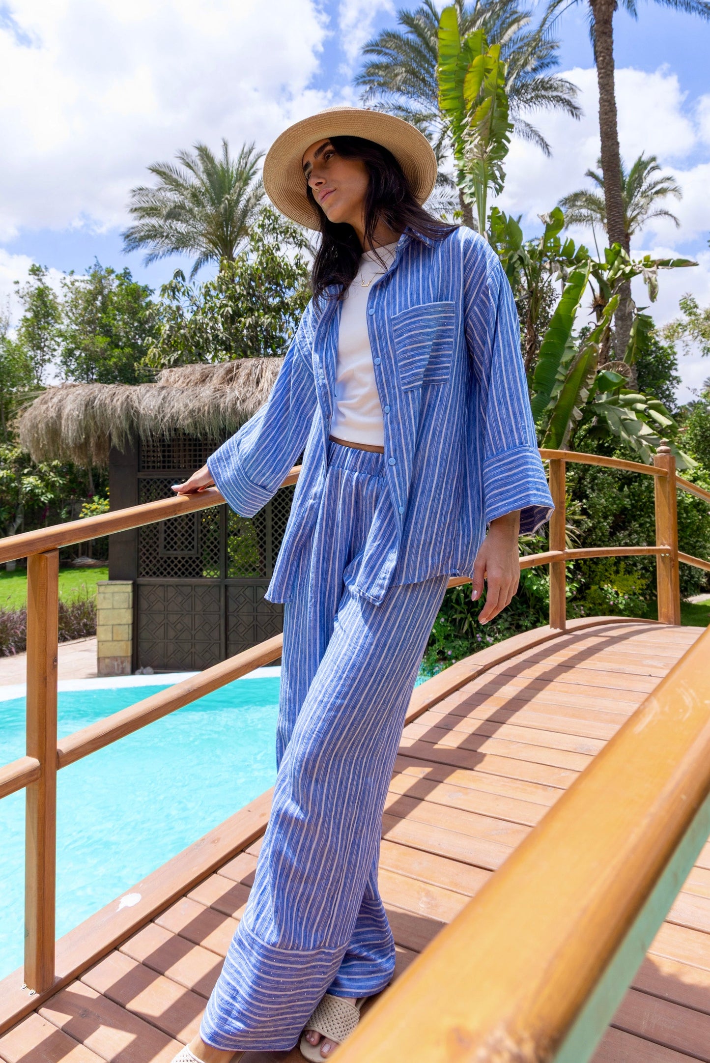 Coastal Linen Stripes Set
