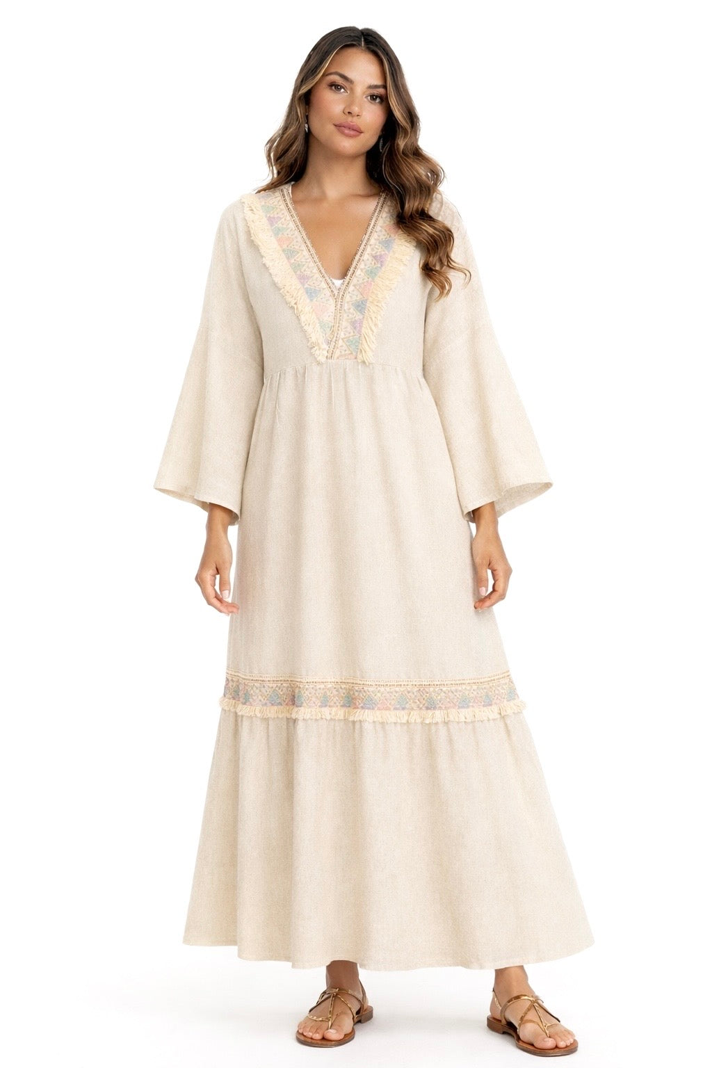 Ruffle dress - Embroidery