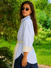 Sky Stripe Wrap Shirt