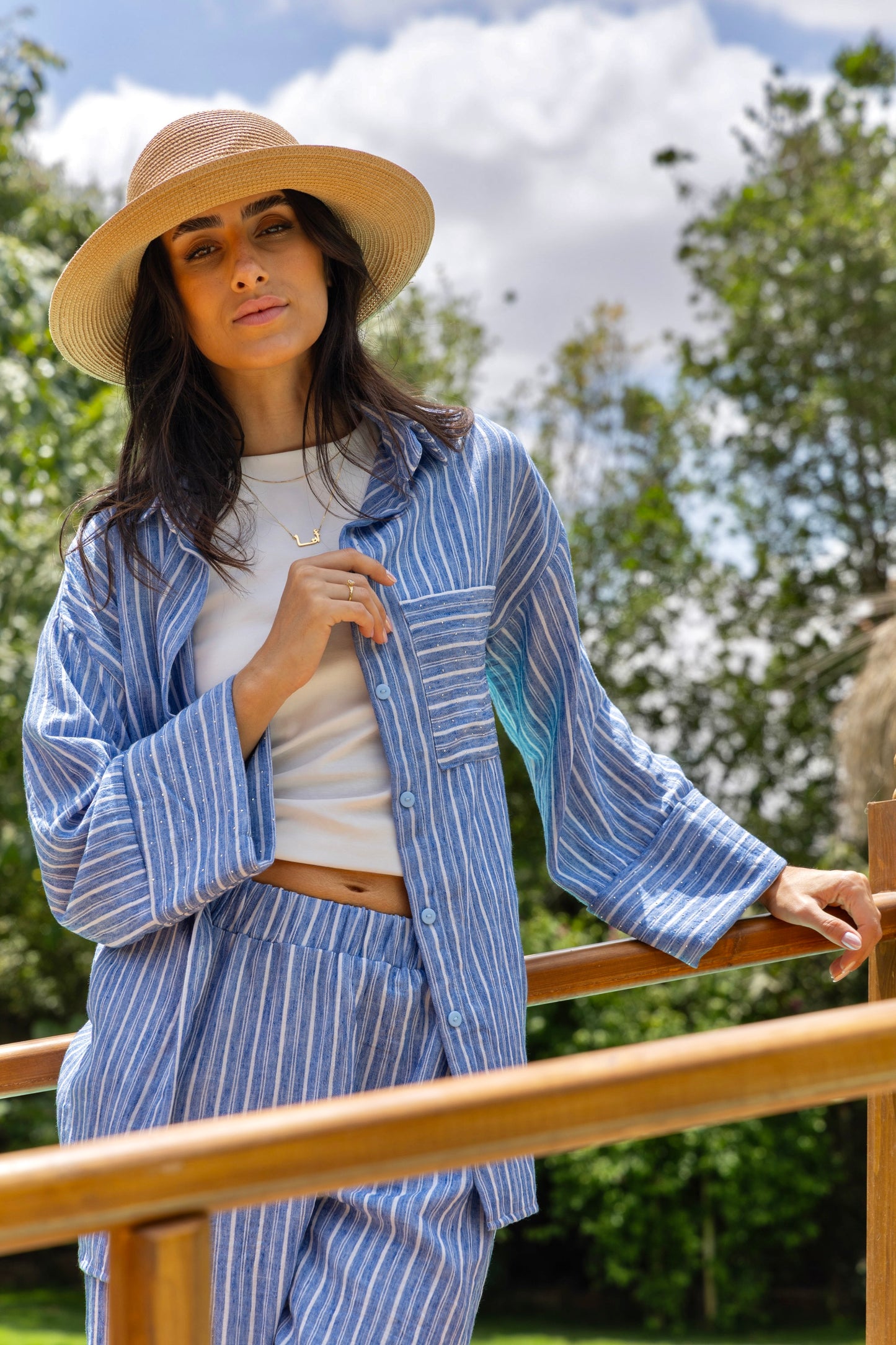 Coastal Linen Stripes Set