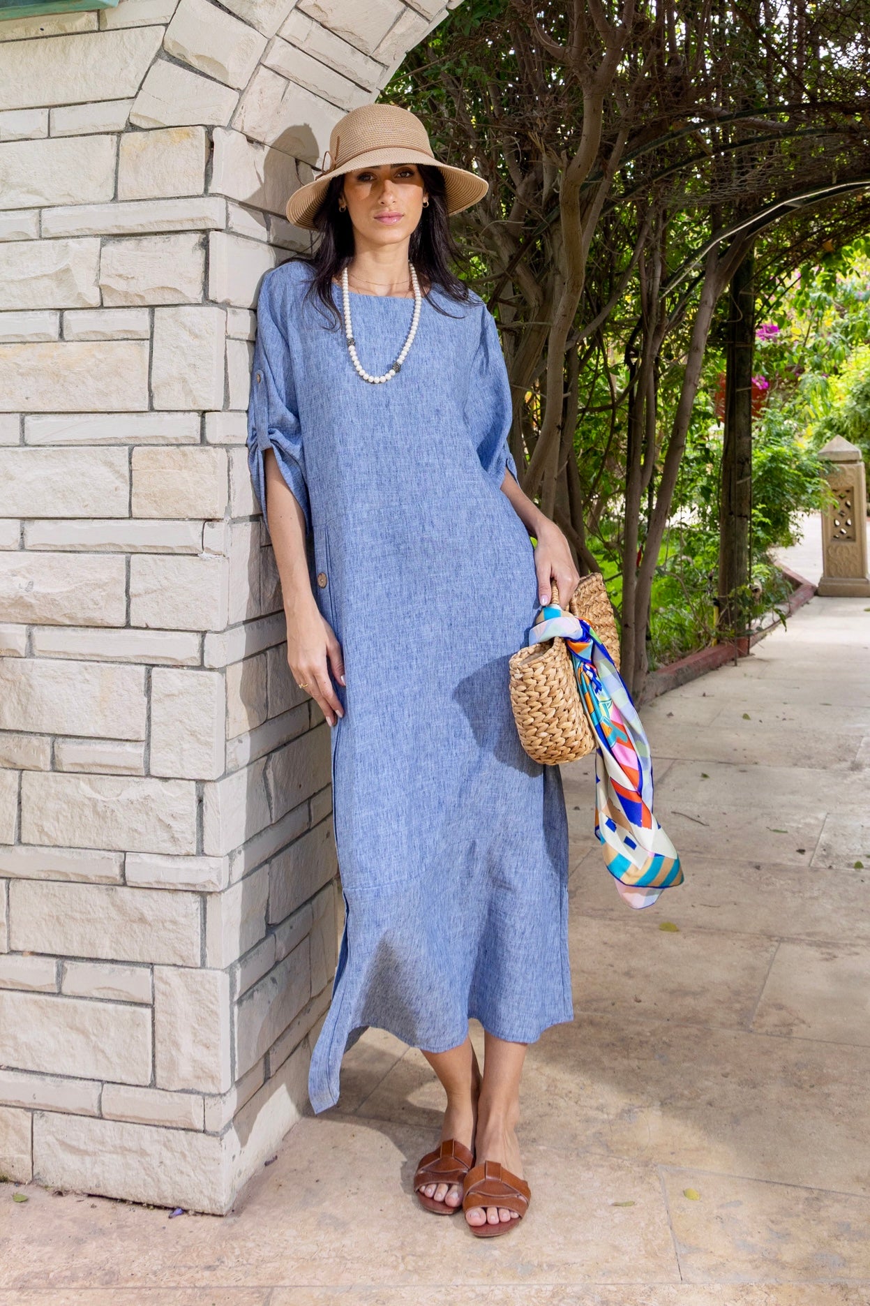 Tropic Denim-like Dress