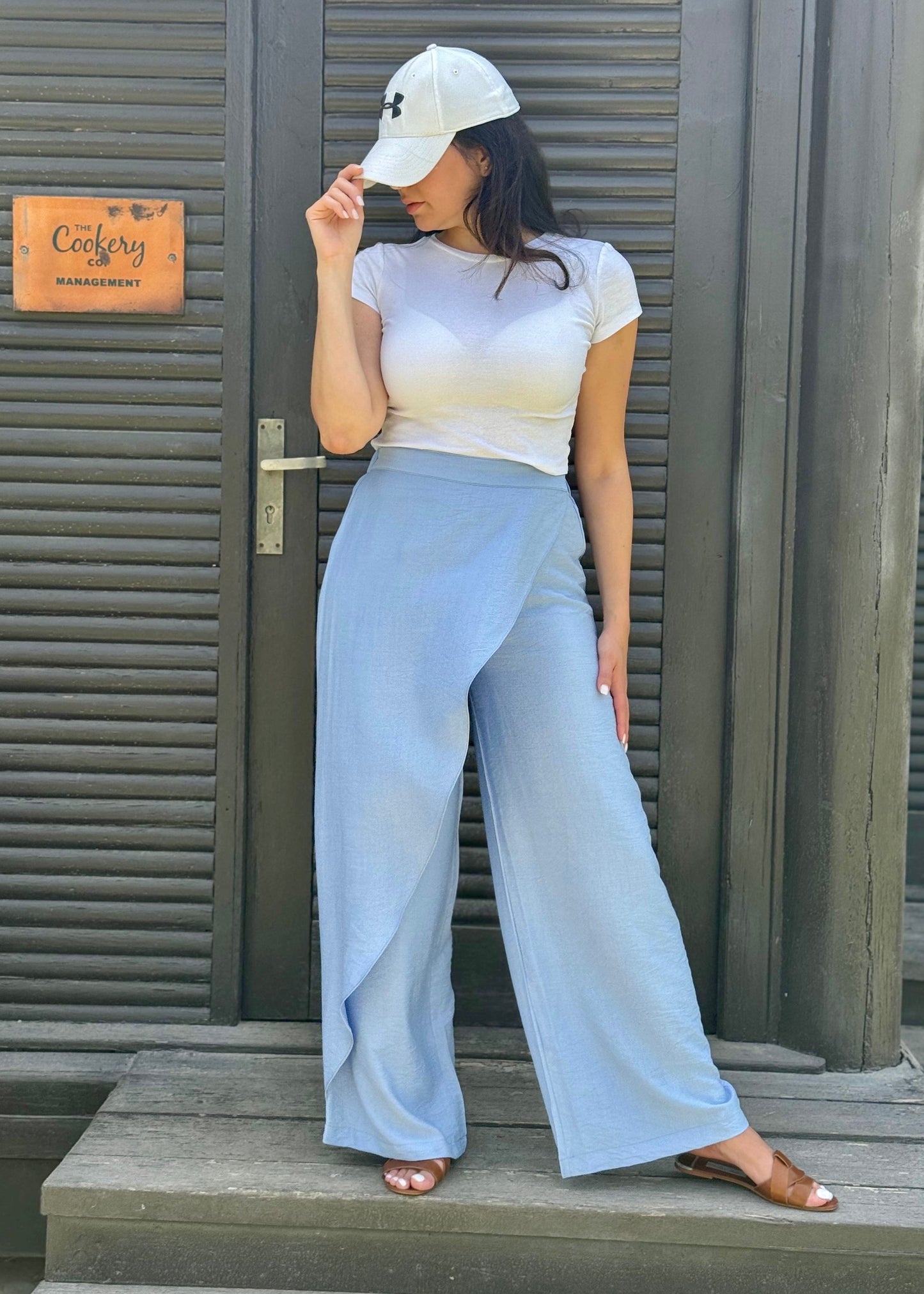 Twist baby blue Pants