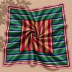 The Portofino Stripe Satin Scarf