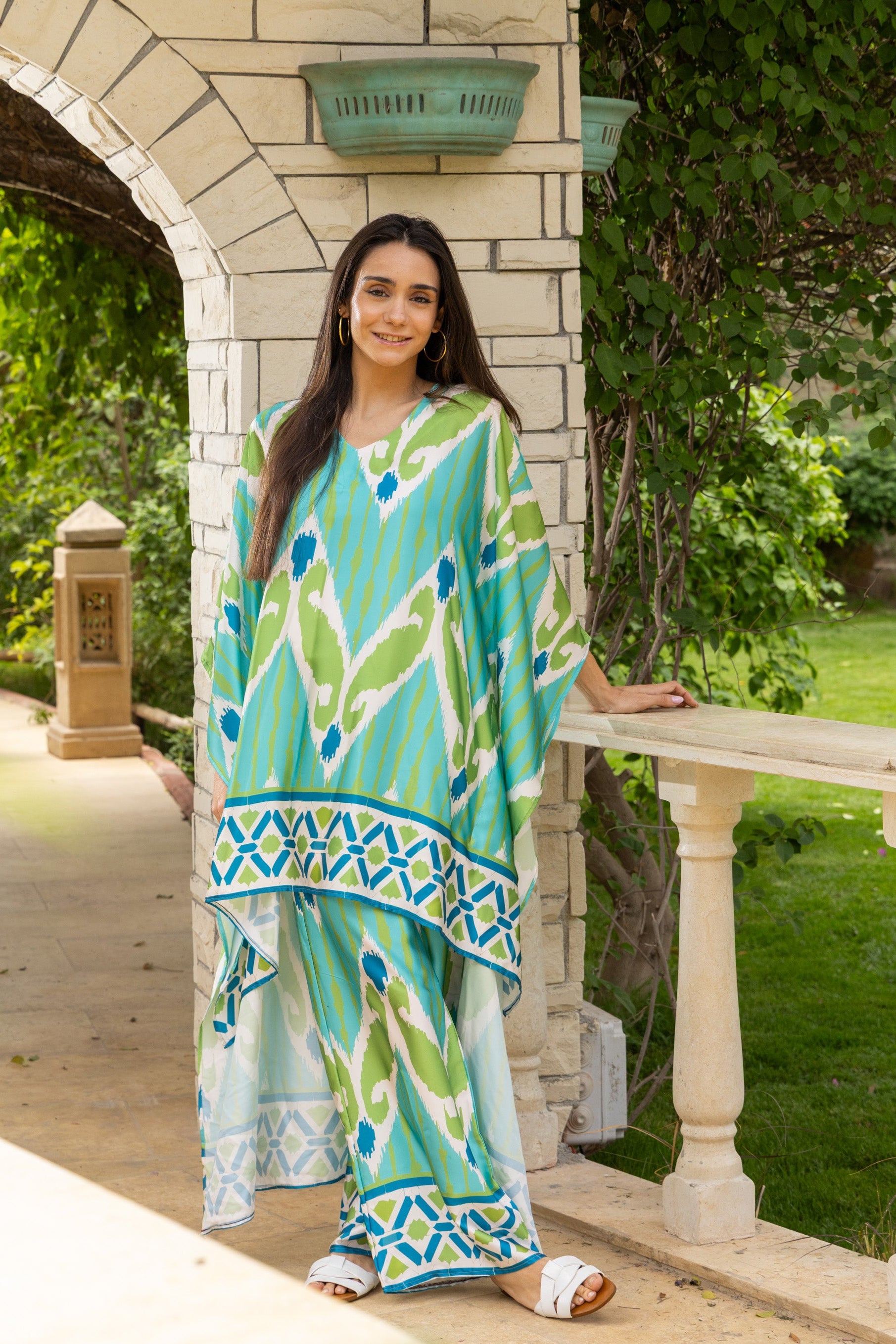 Lagoon Ikat Satin Set