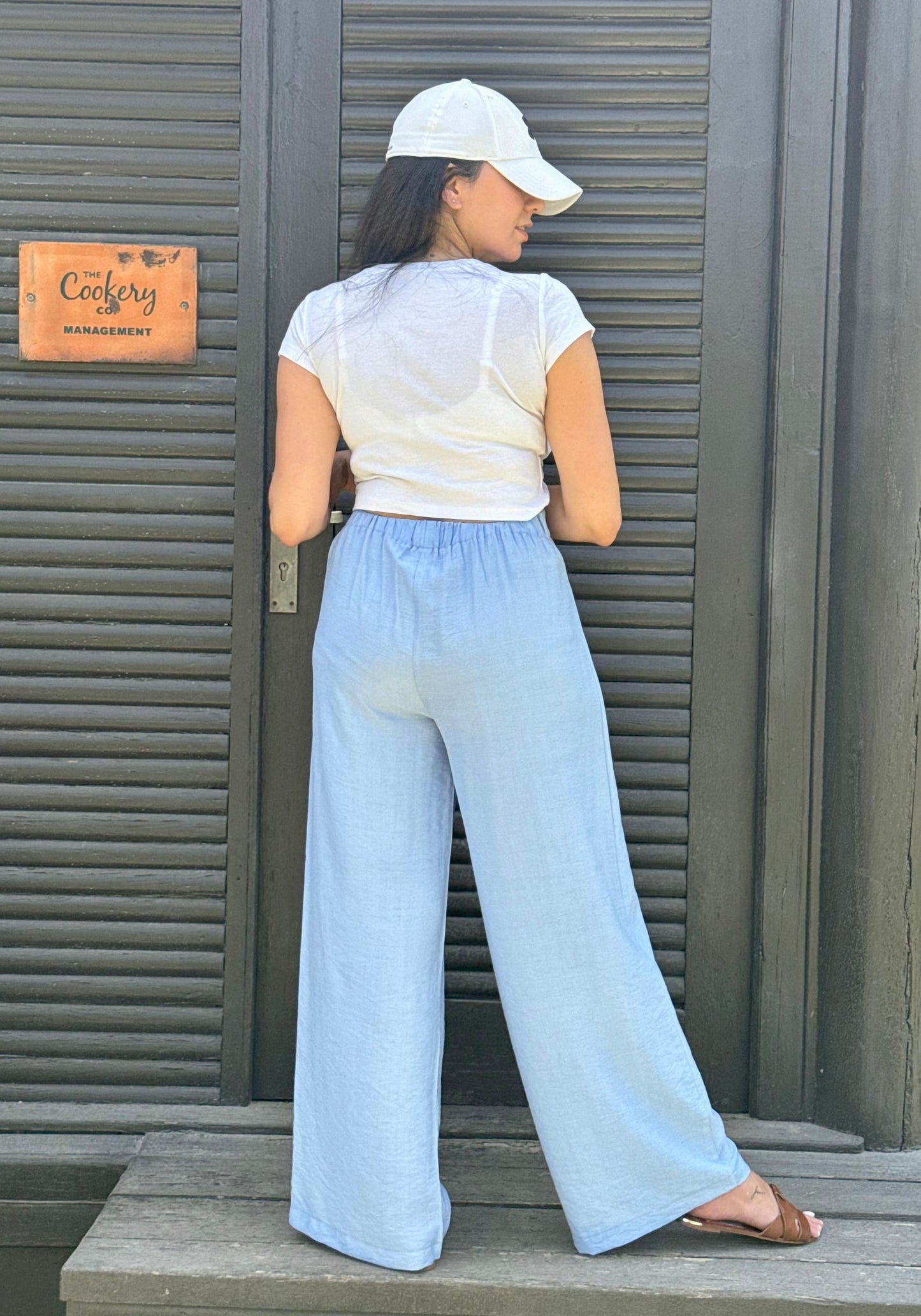 Twist baby blue Pants