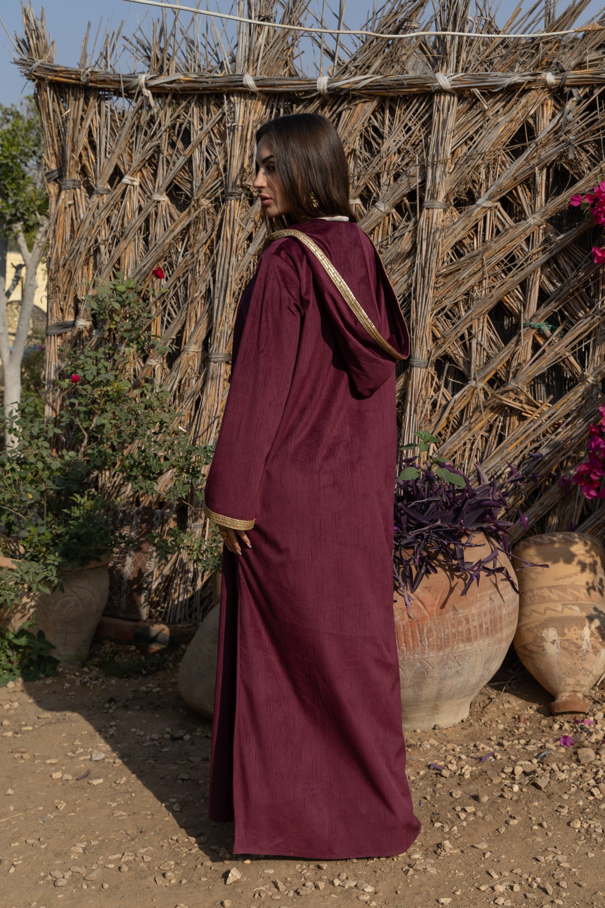 Safiya Kaftan - Burgundy
