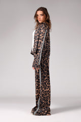 Zip-up Leopard Set - Brown