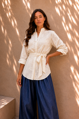 Oat Fleur Embroidered Shirt