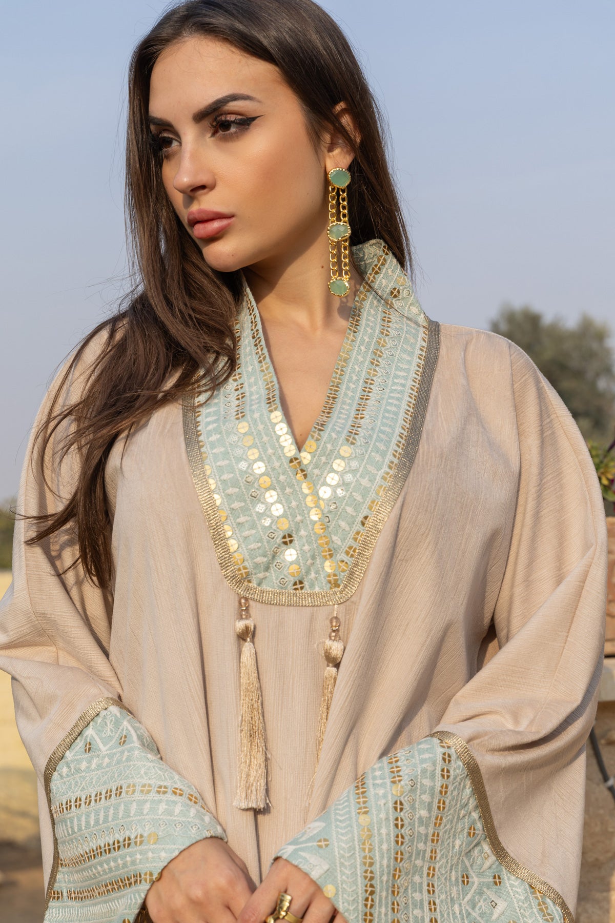 Rimal Kaftan - Mint