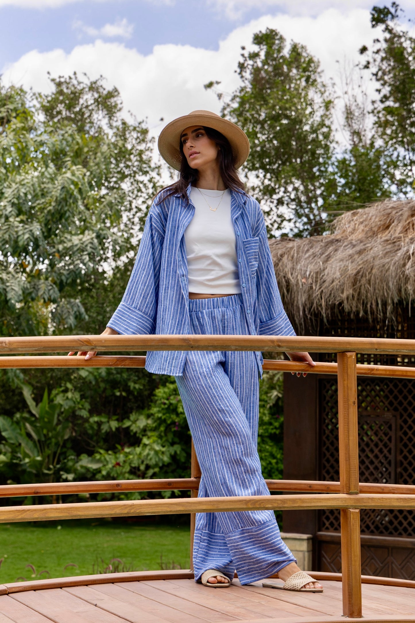 Coastal Linen Stripes Set