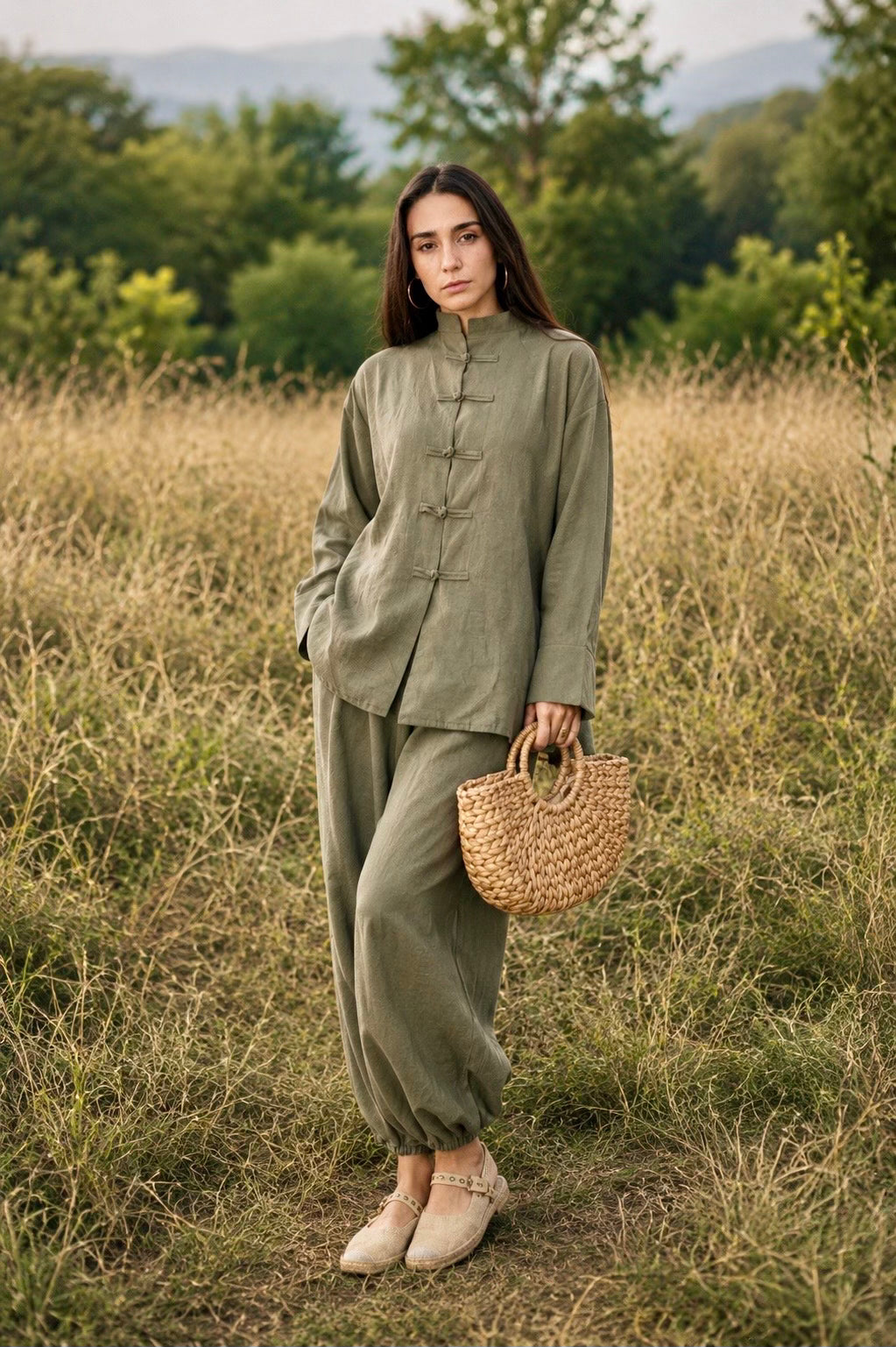 Olive Green Mandarin Set