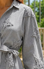 Starlit Charcoal Wrap Shirt
