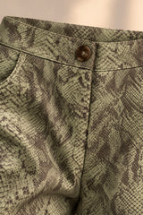 The Olive Snakeskin Pants