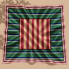 The Portofino Stripe Satin Scarf