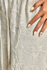 Botanical Embroidery Pants