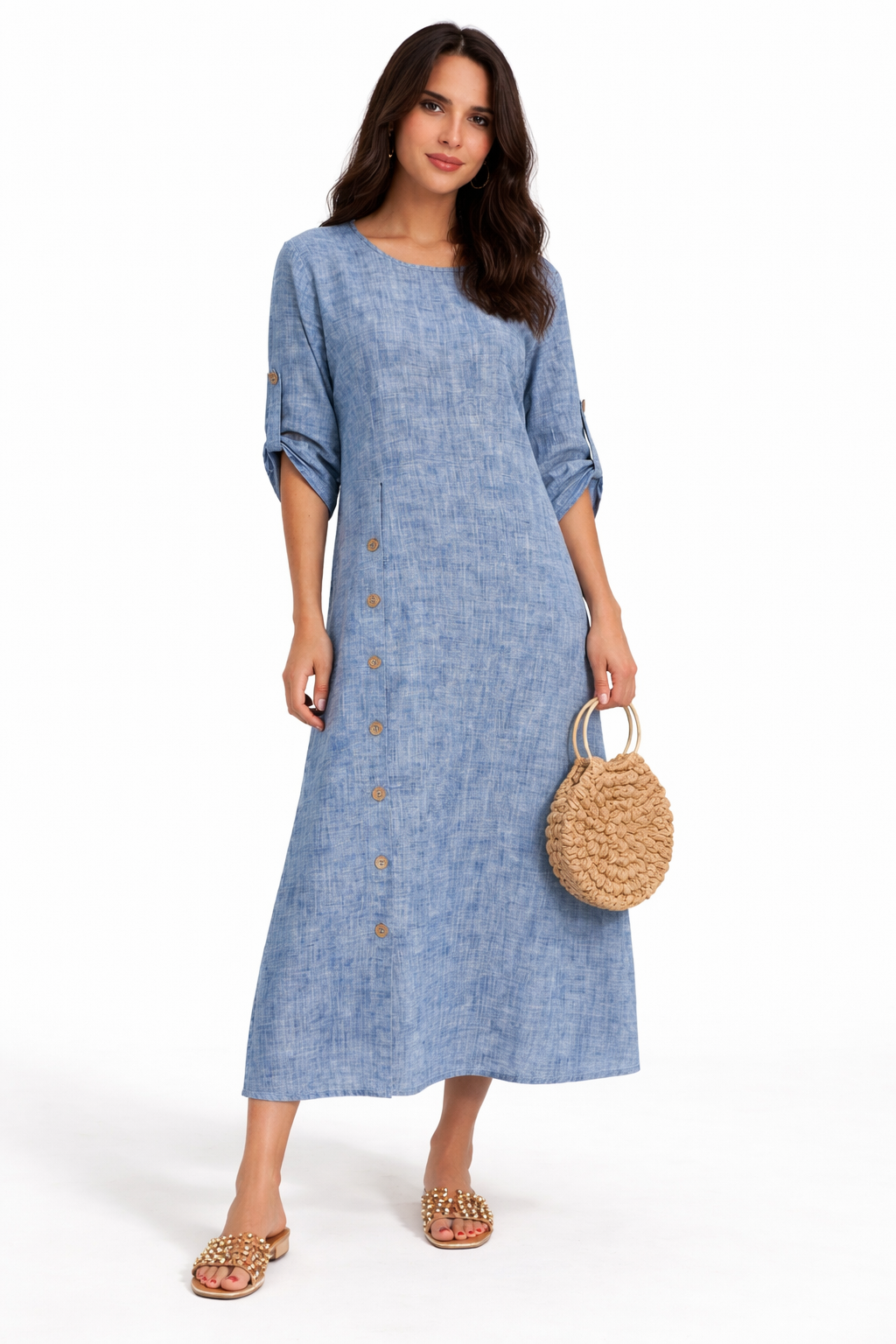 Tropic Denim-like Dress