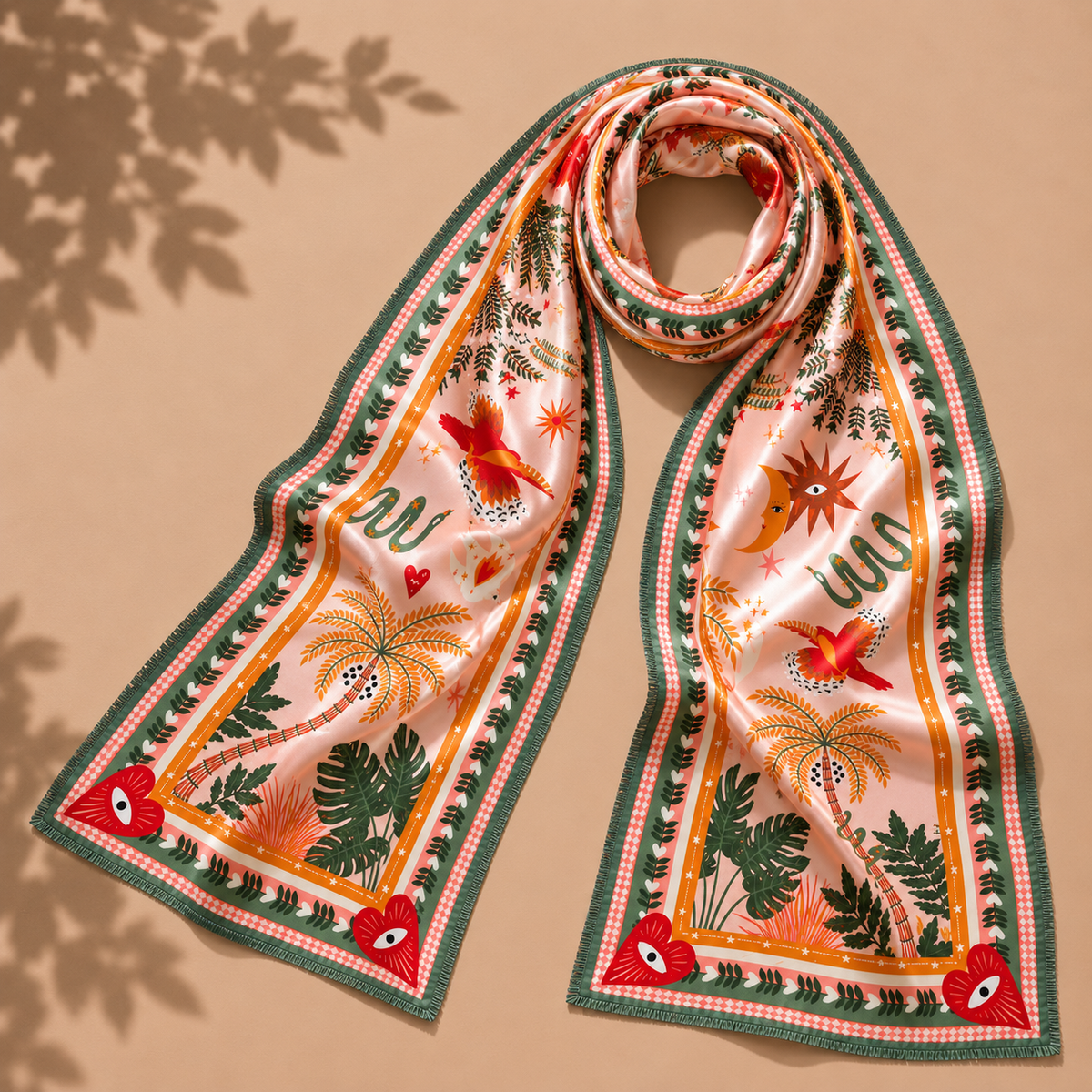 Palm Silki Scarf (rectangular)