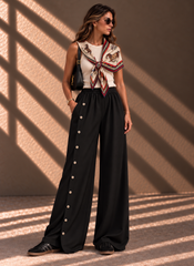 The Icon Button Pants - Black
