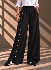 The Icon Button Pants - Black