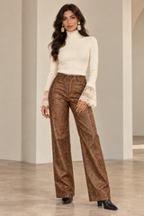 The Caramel Snakeskin Pants