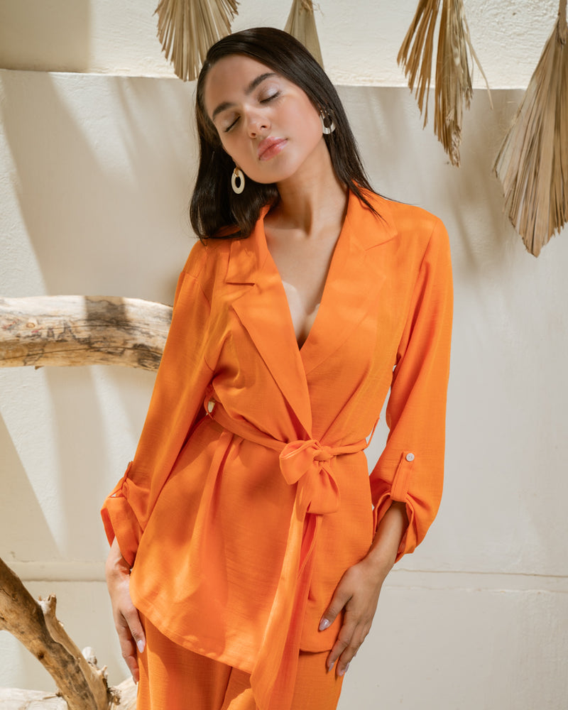 Orange Linen Set