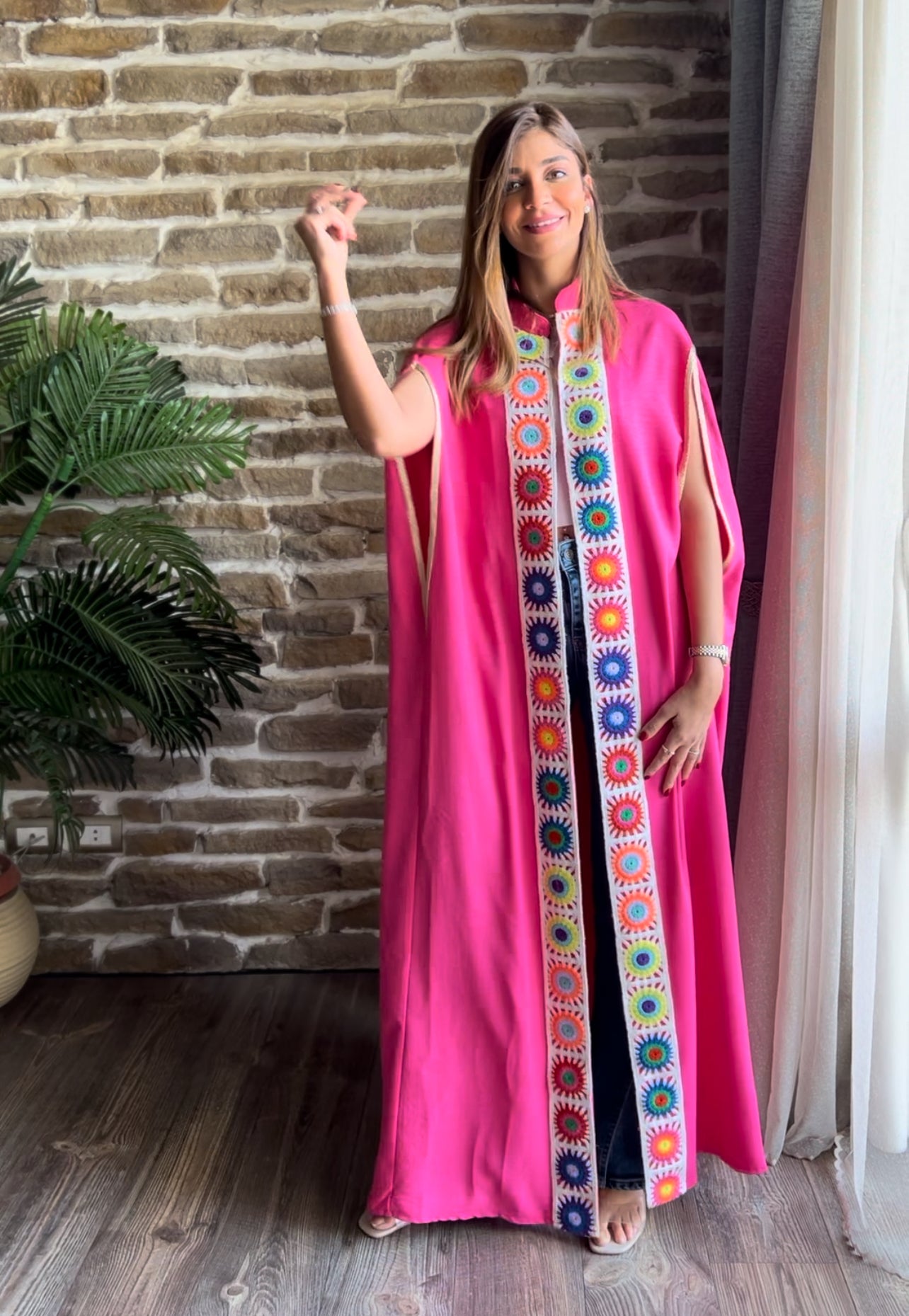 Bushra Pink Kaftan