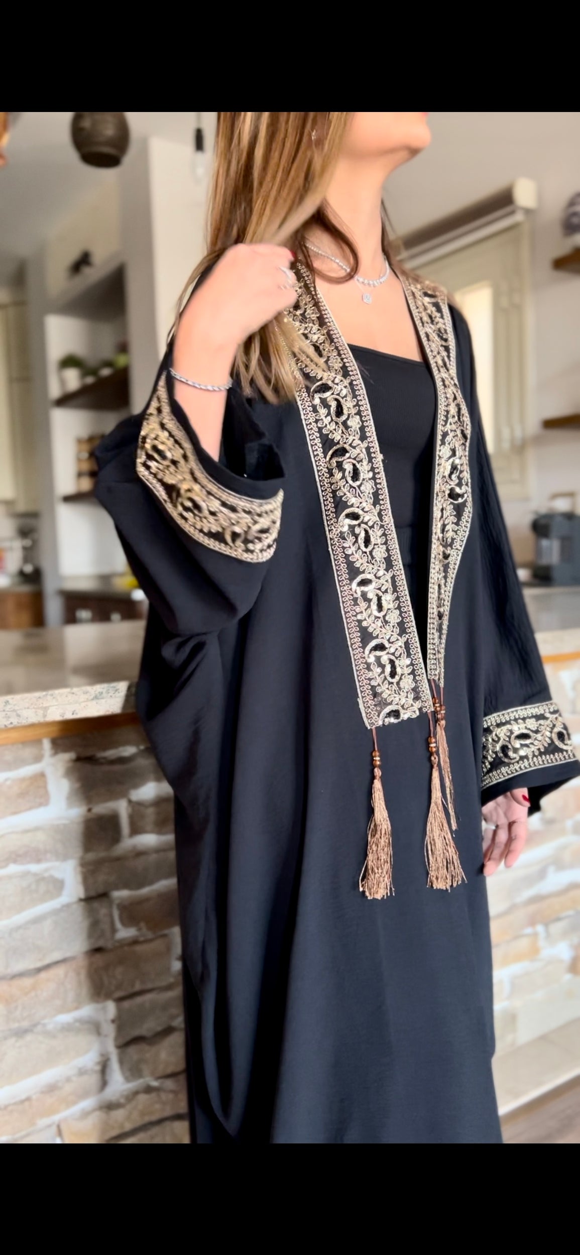 Najma Black Kaftan