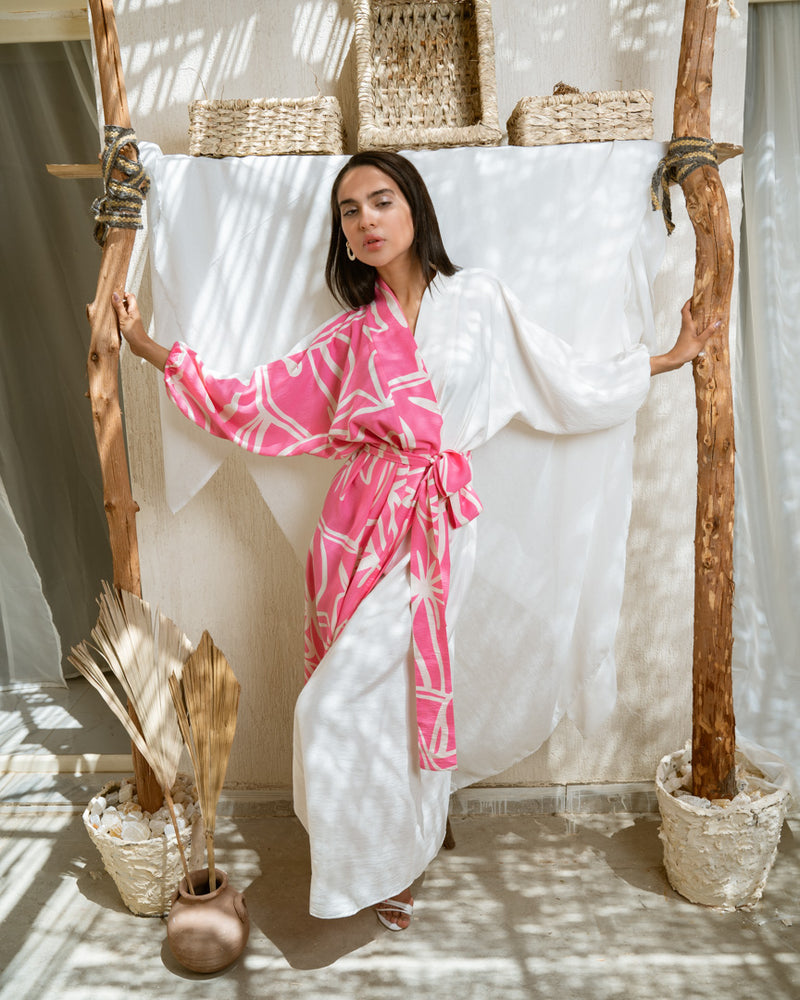 Half & Half Kimono Dress
