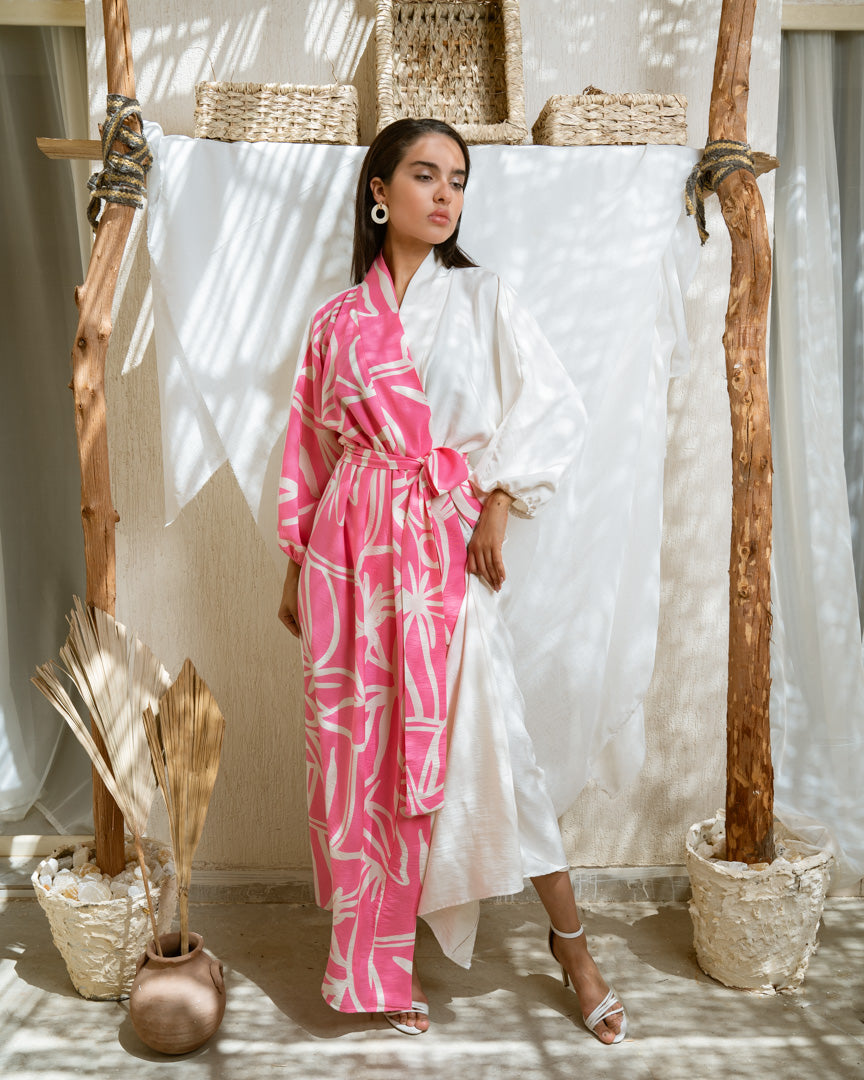 Half & Half Kimono Dress